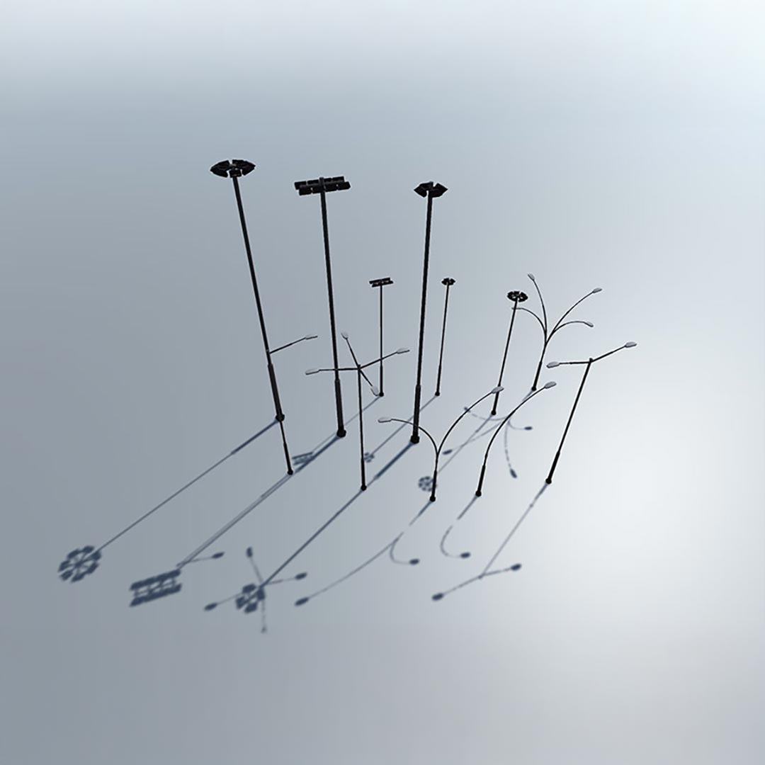 Outdoor Lighting Poles